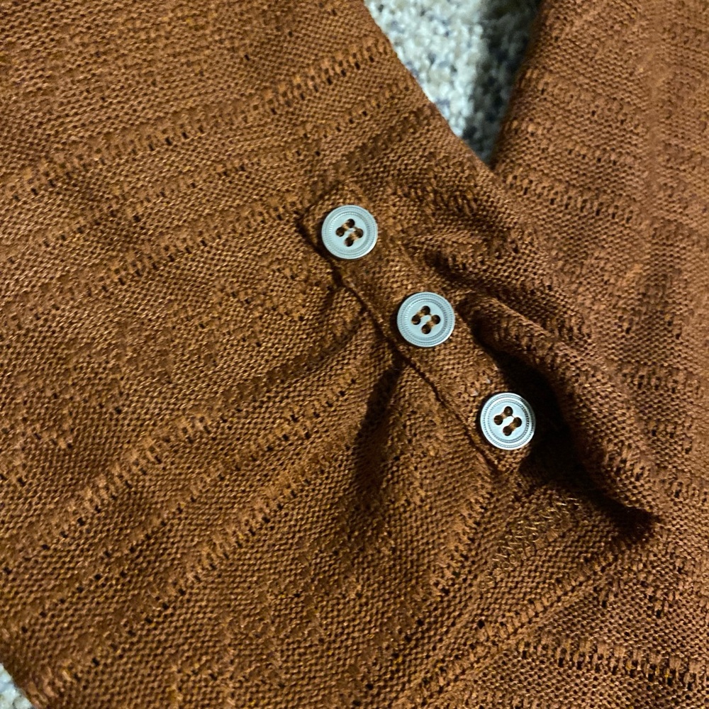 Allison Daley NWT Rust Open Front Cardigan Size Petite Medium - Picture 5 of 7